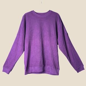 Vtg Mens Plum Cotton Pullover Sweater Sz M Organic Cooling Performance Athletic